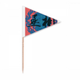 thumbnail image 1 of China Ancient Official Dark Blue Pattern Toothpick Triangle Cupcake Toppers Flag, 1 of 3