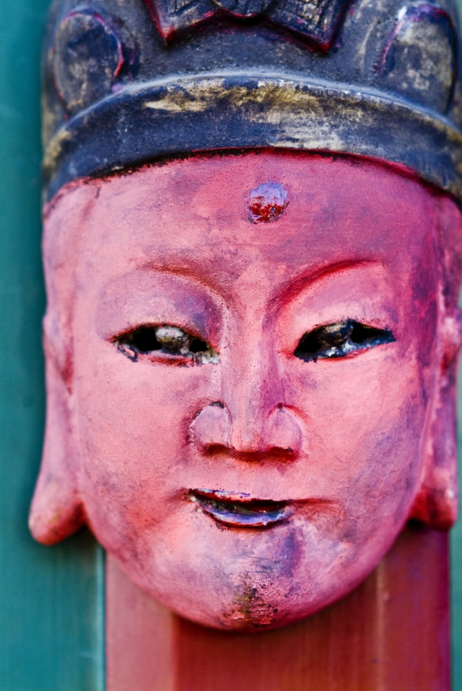 China Beijing Ancient Buddha Face Canvas Art - Ray Laskowitz Design Pics (11 x 17)