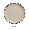 thumbnail image 1 of China Brown Speckled Plate, American White - 7.25 in. - Pack of 36, 1 of 1