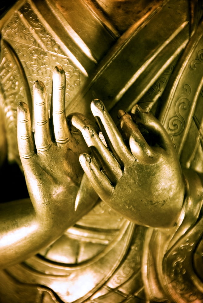 China Buddha Hands Found On Hollywood Road Hong Kong Canvas Art - Ray Laskowitz Design Pics (22 x 34)