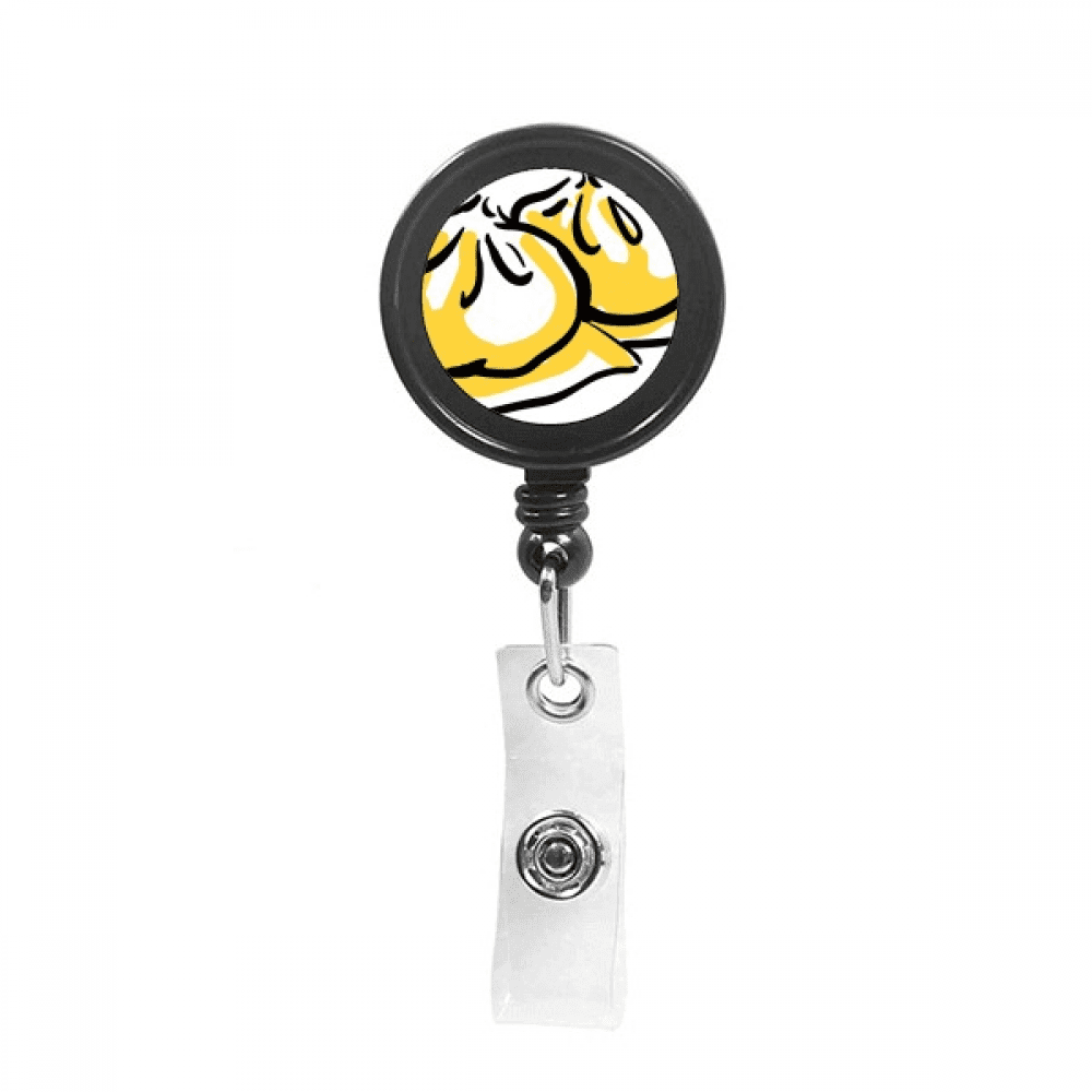 China Chinese Dish Delicious Pattern Retractable Keychain Badge Holder ID Badge