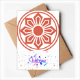 thumbnail image 1 of China Chinese Red Flower Traditional Pattern Welcome Back Greeting Cards Envelopes Blank, 1 of 4