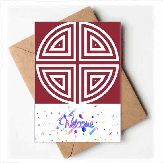 China Chinese Traditional Four Symbol Welcome Back Greeting Cards Envelopes Blank