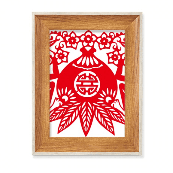 China Chinese Zodiac Monkey Peach Flowers Desktop Wooden Photo Frame Display Picture Art Painting Multiple Sets