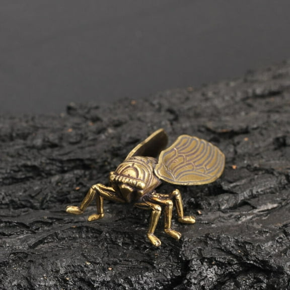 Chinese Mini Brass Statue Asian Collectible Home Decor Gift Handcrafted Figurine Art