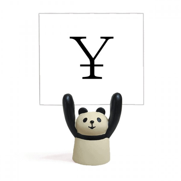 China Currency Symbol RMB Memo Holder Cartoon Animal Panda Stand Decoration