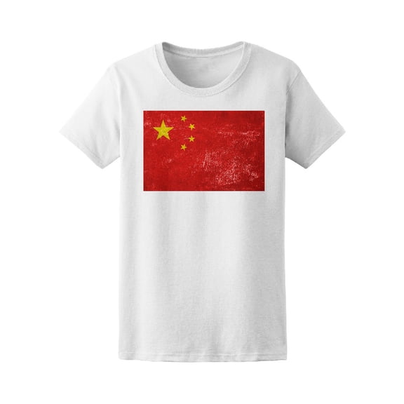 China Flag In Grunge Style T-Shirt Men -Image by Shutterstock, Male XX-Large