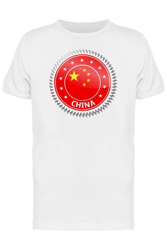 China Flag Sticker Tee Men's -Image by Shutterstock