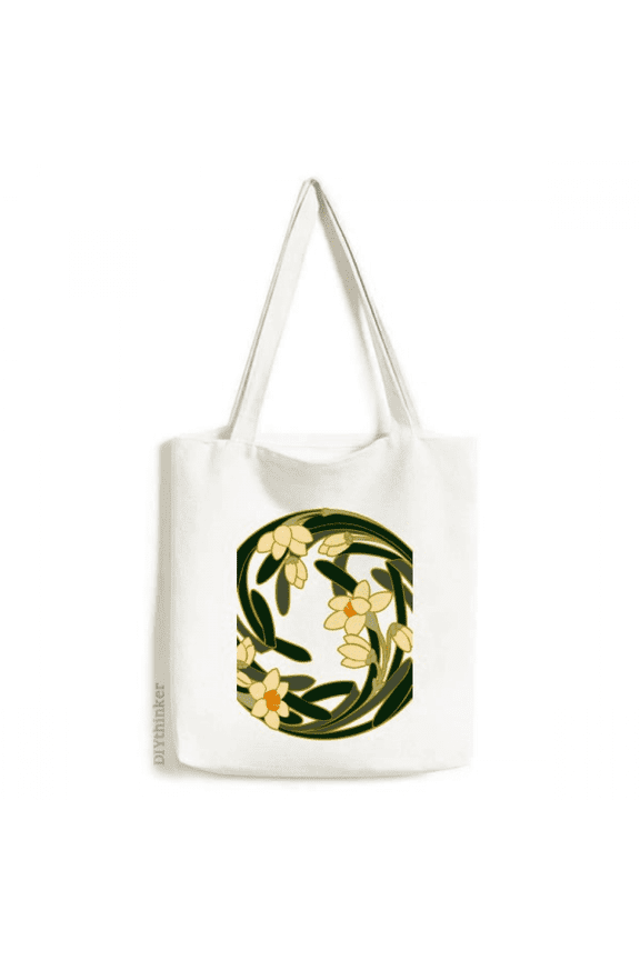 China Flower Bud Art Round Pattern Tote Canvas Bag Shopping Satchel Casual Handbag