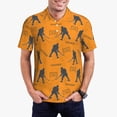 thumbnail image 1 of Polo Shirts for Men, Hockey players orange Breathable Casual Mens Polo Shirts Short Sleeve Button Down Classic Mens Golf Polo Shirts, 1 of 7