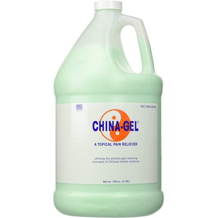 China-Gel A Topical Pain Reliever - Green Menthol - Muscle Strains, Backache, Sprains - 128 oz