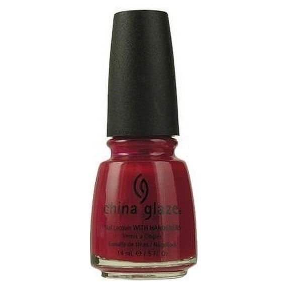 China Glaze Red Pearl Nail Lacquer with Hardeners, 0.5 fl oz