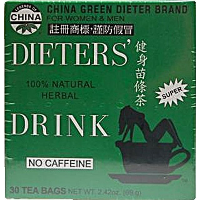 China Green Dieters Tea Caffeine Free 30 Tea Bags