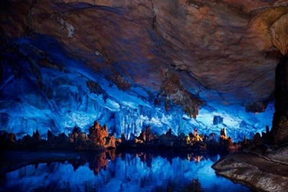 China Guilin Reed Flute Cave natural formations Canvas Art - Miva Stock DanitaDelimont (24 x 15)