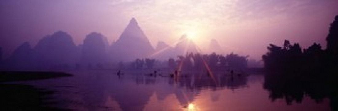 China Guilin fishermen Canvas Art - Panoramic Images (18 x 6)