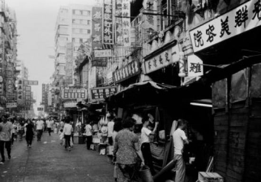 China Hong Kong street scene Canvas Art - (24 x 36)