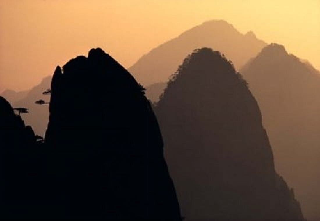China Huangshan Mountains Sunlight Canvas Art - Ric Ergenbright DanitaDelimont (17 x 12)