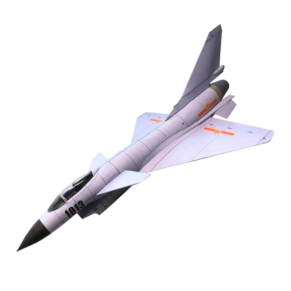 China J-10A Fighter Aircraft Paper Model 1:48 Model Simulation Fighter Military Science Exhibition Model (Unassembled Kit )