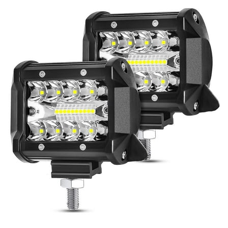 From China LED Light Pods, AAIWA 4 Inch 120W LED Light Bar 12000LM Spot Flood Combo Off Road Light Triple Row LED Work Light Driving Fog Light for Pickup Truck ATV UTV SUV Boat Light 2PCS