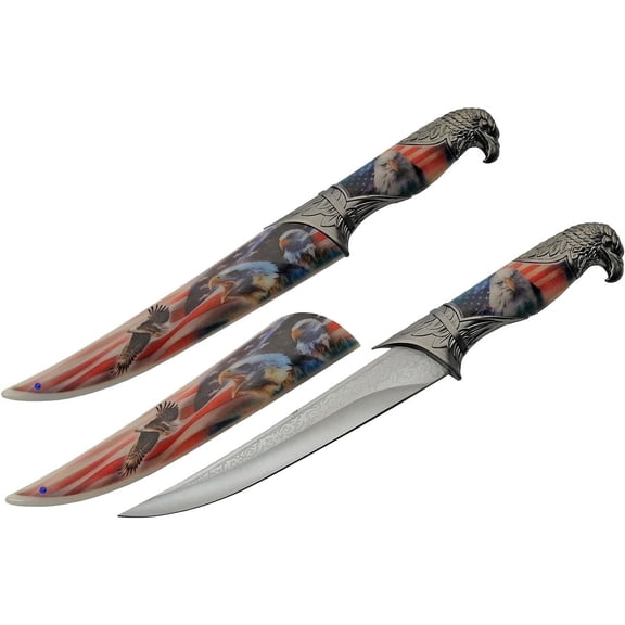 SZCO Blue Decorative Display Knife, 13.5" Overall Length, Stainless Steel with Handle Collectible & Home Dcor Use