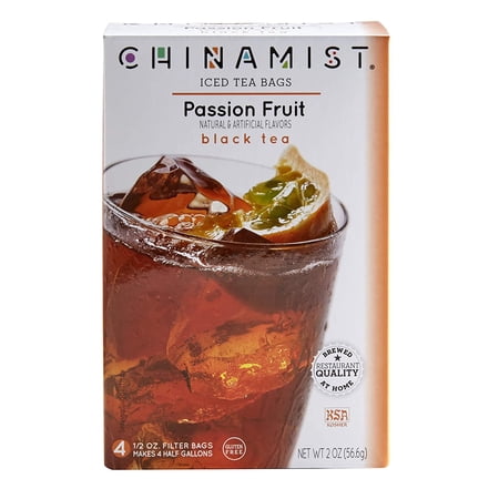 China Mist Passion Fruit Iced Black Tea Bags, 4 count, 2 oz