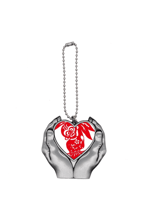 China Monkey Traditional Window Flowers Car Keychain Heart Pendant Ornament Charm
