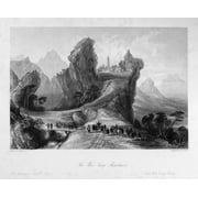 China: Mountains, 1843. /Na View Of The Wudang Mountains In Hubei Province, China. Steel Engraving, English, 1843, After A Drawing By Thomas Allom. Poster Print by  (24 x 36)