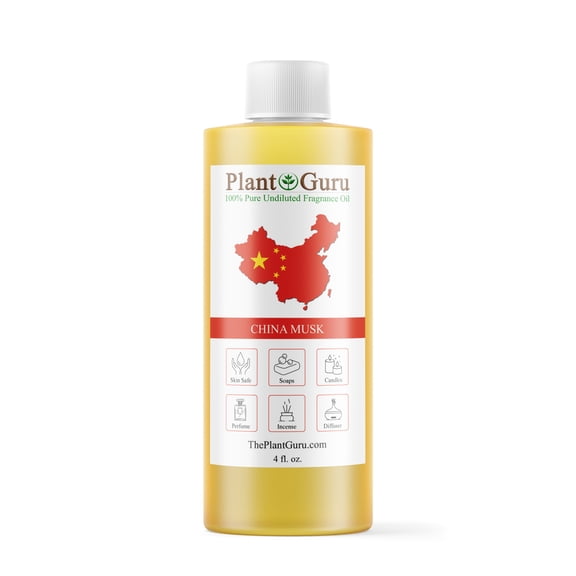 China Musk Fragrance Oil 4 fl. oz. Scented Oil for DIY Soap Making, Candles, Bath Bombs, Body Butters. Used In Aromatherapy Diffusers, Burners and Warmers. Great Addition To Lotions and Creams.