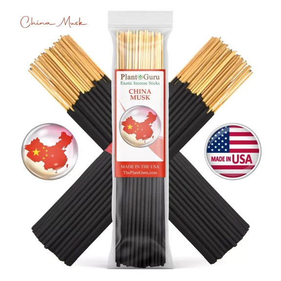 China Musk Incense Sticks 7" Bulk - 1 Bundle 85 to 100 Sticks - Smooth and Clean Long Burn Time, 30 to 45 Minutes.