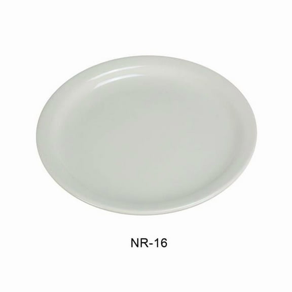 China Narrow Rim Normandy Plate, American White - 10.5 in. - Pack of 12