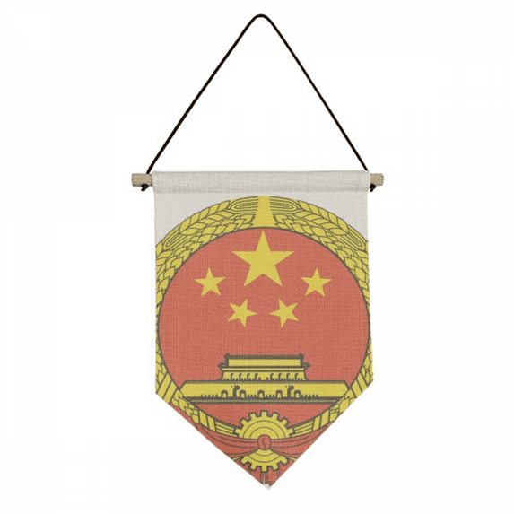 China National Emblem Country Canvas Flag Hanging Wall Art Decor Banner