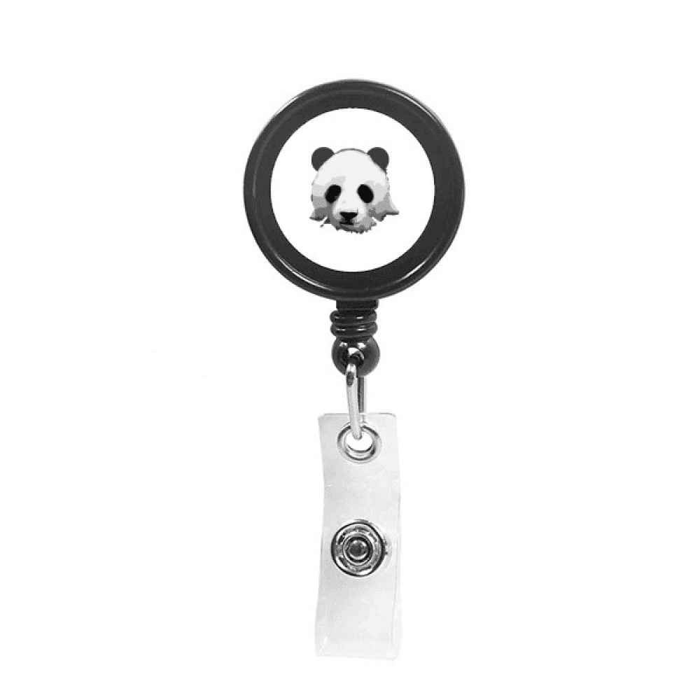 China National Treasure Panda Outline Retractable Keychain Badge Holder ID Badge