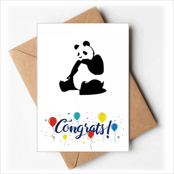 China National Treasure Panda Outline Wedding Cards Congratulations Greeting Envelopes