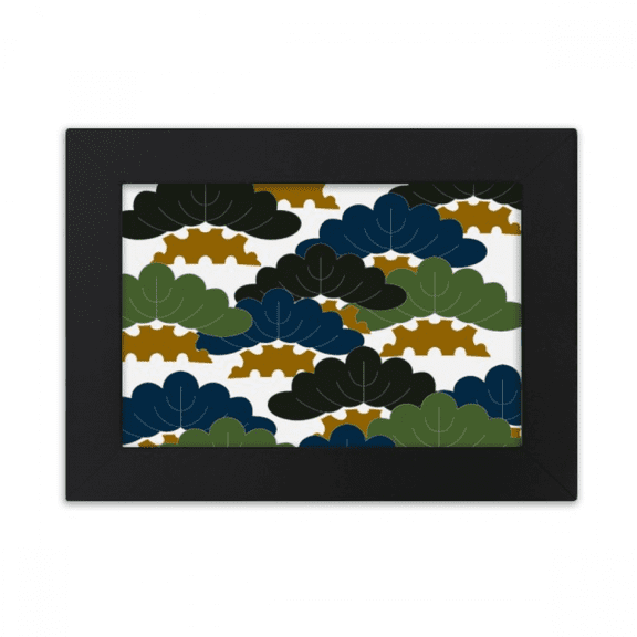 China Pine Tree Traditional Pattern Desktop Photo Frame Ornaments Picture Art Painting