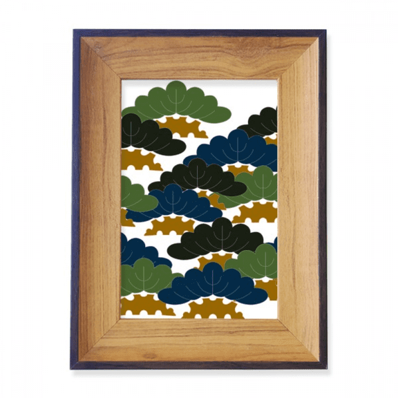 China Pine Tree Traditional Pattern Photo Frame Exhibition Display Art Desktop Painting