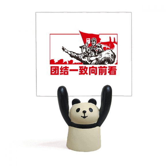 China Red Education Promotion Goals Memo Holder Cartoon Animal Panda Stand Decoration