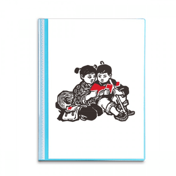 China Red Education Propaganda Study Book Sheet Protectors Portfolio Binder Folder