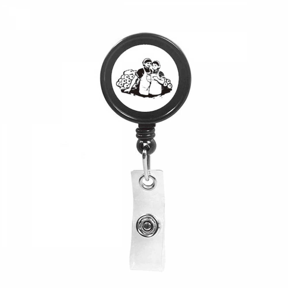 China Red Educational Promotional Textile Retractable Keychain Badge Holder ID Badge
