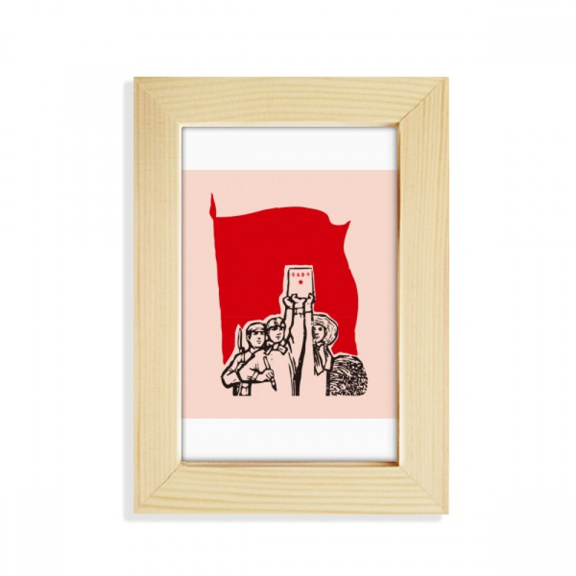 China Red Leader Education Desktop Display Photo Frame Picture Art Painting 5x7 inch