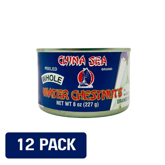 China Sea Whole Water Chestnuts, 8.00 oz, 12 pack