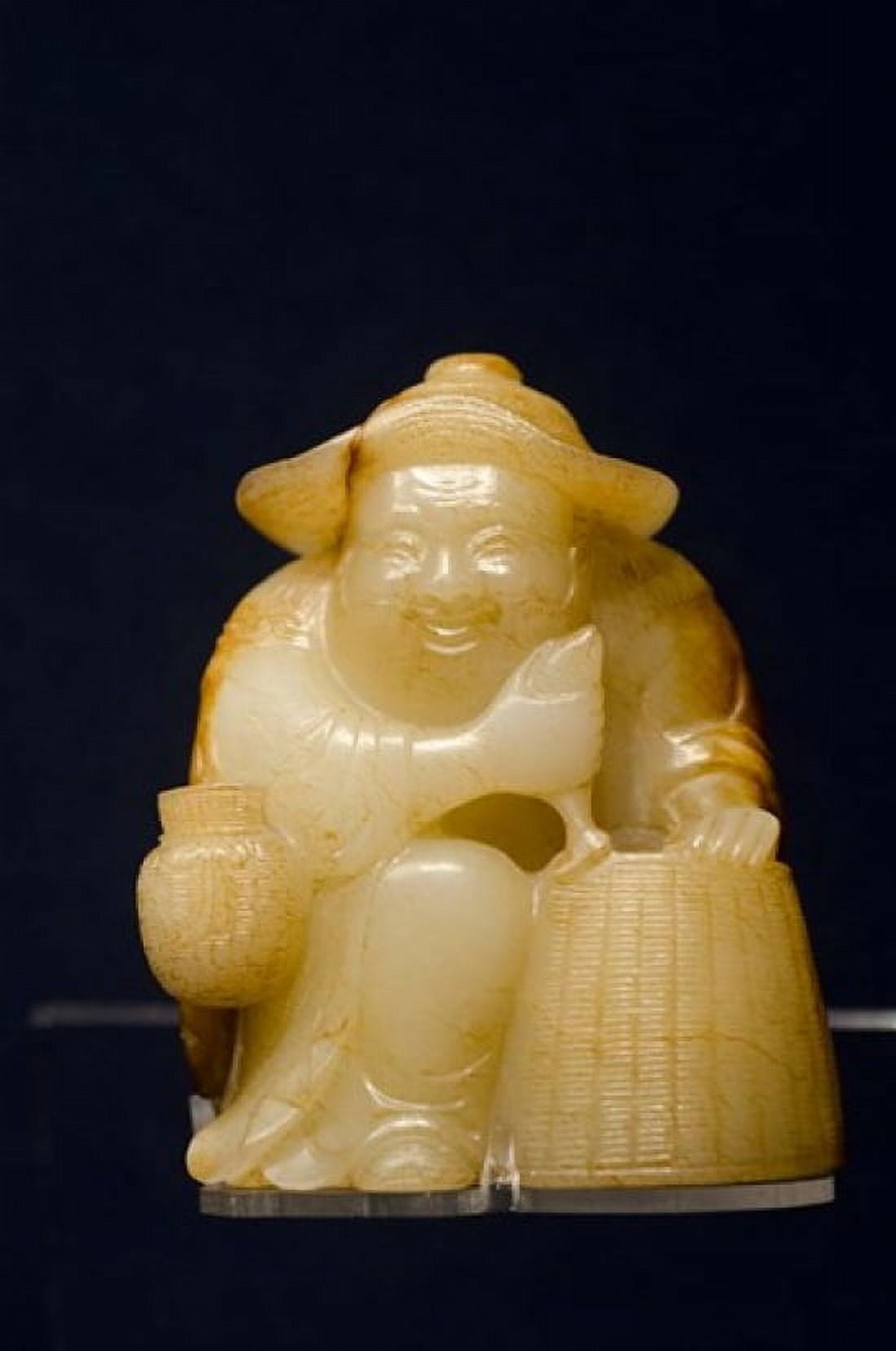China Shanghai Shanghai Museum Carved jade fisherman Canvas Art - Cindy Miller Hopkins DanitaDelimont (22 x 33)