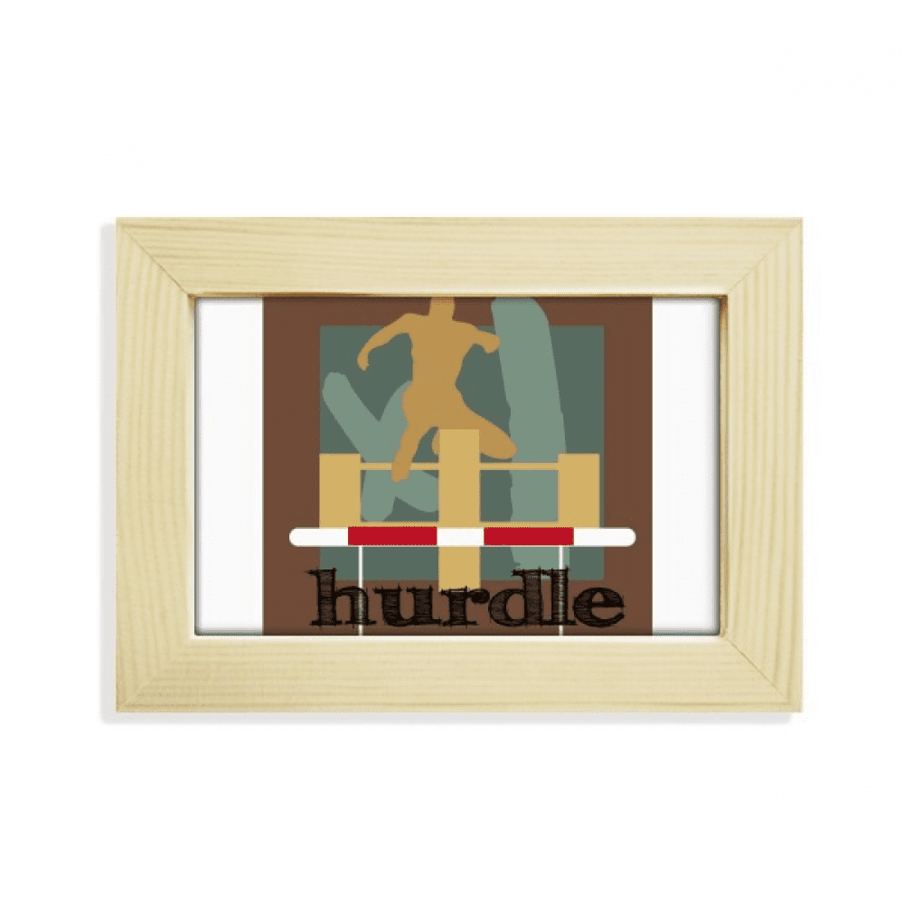 China Sports Track Field Hurdle Desktop Decorate Photo Frame Picture Art Painting 5x7 inch
