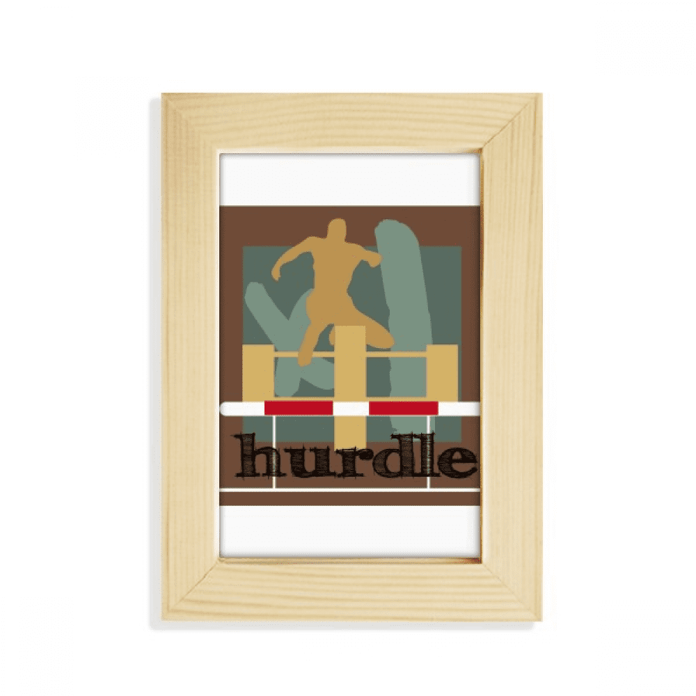 China Sports Track Field Hurdle Desktop Display Photo Frame Picture Art Painting 5x7 inch