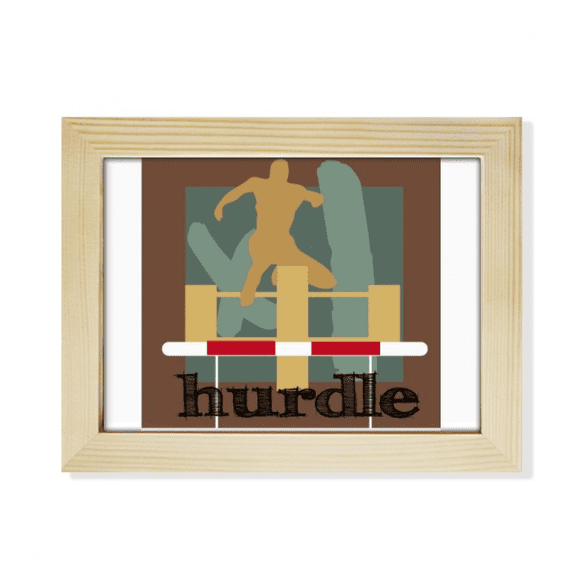 China Sports Track Field Hurdle Desktop Photo Frame Picture Art Decoration Painting 6x8 inch