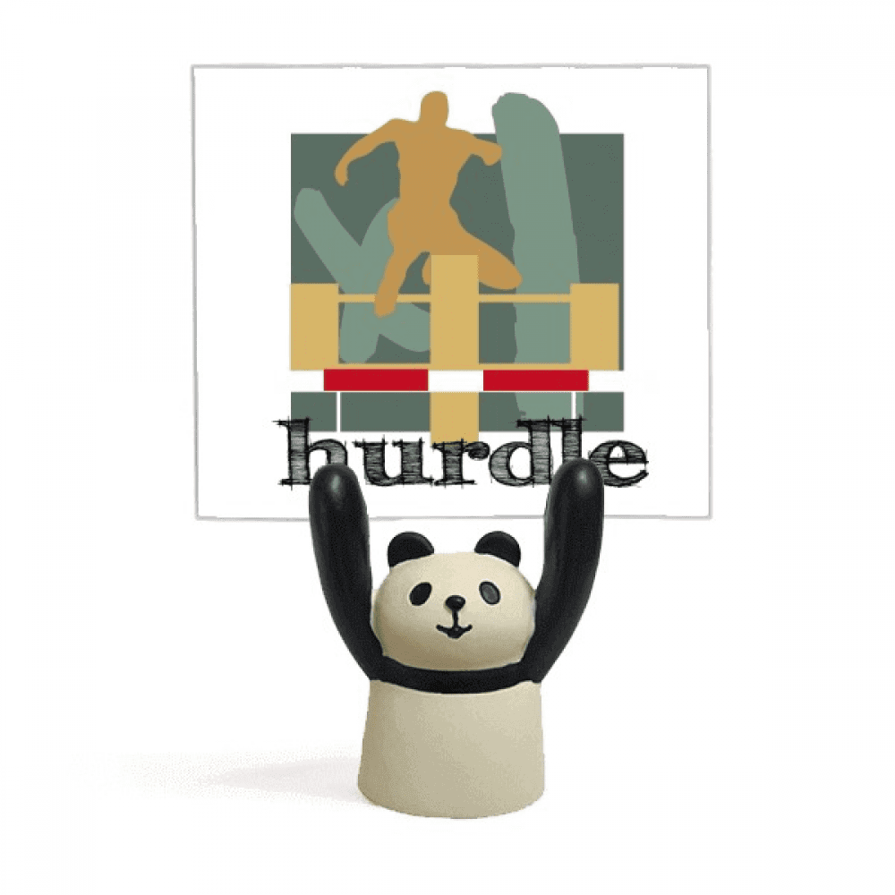 China Sports Track Field Hurdle Memo Holder Cartoon Animal Panda Stand Decoration