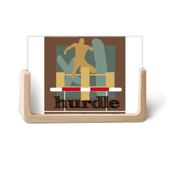 China Sports Track Field Hurdle Photo Wooden Photo Frame Tabletop Display
