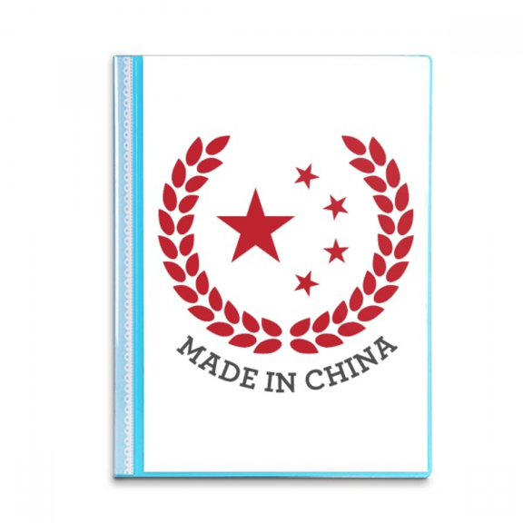 China Stars Wheat Rice Red Book Sheet Protectors Portfolio Binder Folder