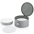 thumbnail image 1 of China Storage Container for Dinner Plate - 11.5" W x 7" H - Includes 12 Felt Dividers. Hard Shell and Stackable with Padded Interior, 1 of 5