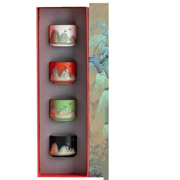 China Tea Cup Festival Gift Tea Set Single Cup Wine Cup Ceramic Tea Bowl Tea Tasting Master Cup Gift Box Hand Gift
