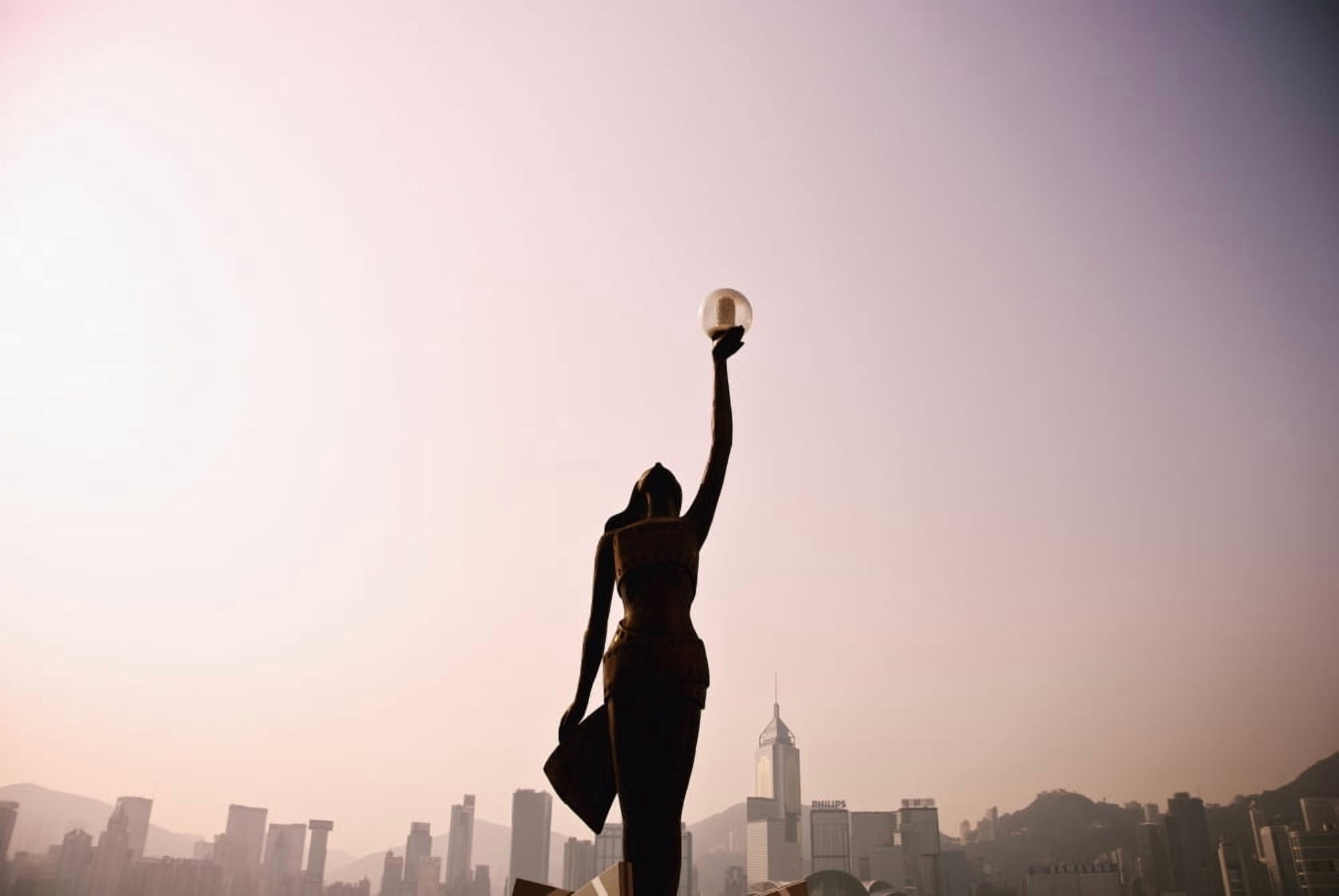 China Tsim Sha Tsui K Hong Kong On Promenade Facing Victoria Harbor Honoring Hong Kong Film Industry And Its Stars View Along Avenue Of Stars Canvas Art - Ray Laskowitz Design Pics (36 x 24)